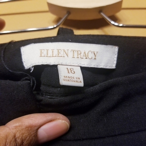 Ellen Tracy | Women's Classic Black Career Pants (Size 16) - Picture 2 of 10